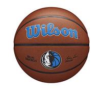 Wilson Basketball, Team Alliance Model, DALLAS MAVERICKS, Indoor/Outdoor, Mixed Leather, Size: 7