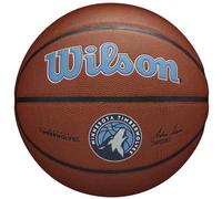 Wilson Basketball, Team Alliance Model, MINNESOTA TIMBERWOLVES, Indoor/Outdoor, Mixed Leather, Size: 7