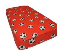 Wilson Beds - 4" (10Cm) Deep 2Ft6 Small Single Red Football Firm All Reflex Foam Kids Thin Mattress