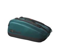 Wilson Blade V9 Super Tour Tennis Racket Bag - Holds up to 9 Rackets, Green/Black
