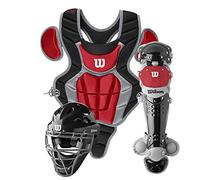 WILSON C200 Youth Catcher's Gear Kit - Black/Scarlet