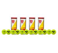 Wilson Championship Extra Duty Tennis Balls - 3 Ball Tube x 4 (12 Balls)