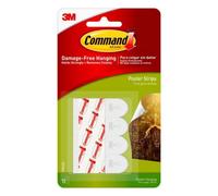 Wilson Command 17024 Damage-Free Hanging Poster Strips White - 12 Ct