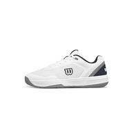 Wilson Courtglide Men's Tennis Shoes, Ideal Fit, Breathable Comfort, Reliable Traction, Shock Absorption, Colour: White/Navy Blazer/Quarry, Size: 8