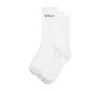 Wilson Crew Logo Sock 3 Pack, Bright White, S