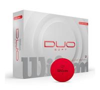 Wilson Duo Soft Golf Balls, Experience a Gentle Feel and Dynamic Energy, Speed Boosting With an Accurate Flight Design, Colour: Red, Pack of 12