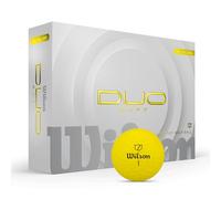 Wilson Duo Soft Golf Balls, Experience a Gentle Feel and Dynamic Energy, Speed Boosting With an Accurate Flight Design, Colour: Yellow, Pack of 12
