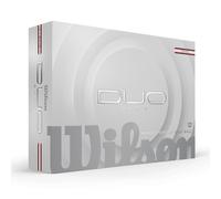 Wilson Golf Balls DUO SOFT TRK360 - Gentle Feel, Speed Boosting - White/Red Pack of 12