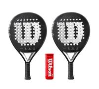 Wilson Elevate Padel Racket Twin Set - Includes 2 x Rackets & 3 Balls