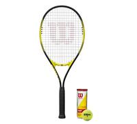 Wilson Energy XL Tennis Racket 2025 Black/Yellow (& Tennis Balls)