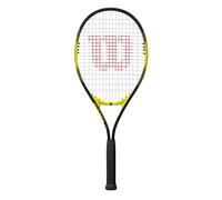 Wilson Energy XL Tennis Racket, Made with AirLite Alloy, Generous Head and Shock Absorb Sleeves, Extra Length, Comes Pre-Strung, Colour: Black/Yellow