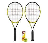 Wilson Energy XL Tennis Racket Set with 2 Rackets and Championship Balls