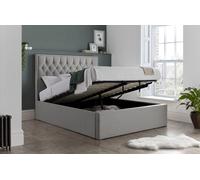 Wilson Fabric Ottoman Bed And Signature Platinum 2000 Pocket Sprung Mattress Bedmaster Grey Double