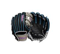 Wilson Fall 2024 A1000 DP15 11.5 Infield Baseball Glove - Black/Grey/Cool Blue/Pink Left Hand Throw