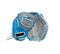 Wilson Fall 2025 A2000® FPCM23SS 34” Fastpitch Softball Catcher’s Mitt - Right Hand Throw, Sky Blue/Grey/Lavender