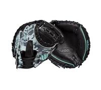 Wilson Fall 2025 Austin Wells A2000® AW28 GM 34” Baseball Catcher’s Mitt - Right Hand Throw, Camo/Black/Seafoam