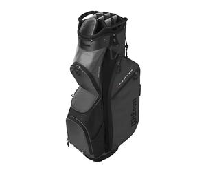 Wilson Feather Cart Bag, With 14-Way Top and Nine Storage Pockets, Keeps Clubs Organised & Protected, Colour: Grey/Black