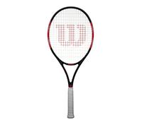 wilson Federer Elite 105 Adults Tennis Racket (Available in Grip Sizes 1 to 4) (Grip 3 (4 3/8'')), Black, Red, White, One Size