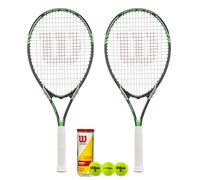 Wilson Federer Tour Tennis Racket x 2 + Tennis Balls