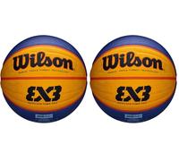 Wilson Fiba 3x3 Basketball, Blue/Yellow, 6 (Pack of 2)