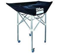 Wilson Foldable Volleyball Trolley, with Casters for Up to 24 Balls, Indoor, Aluminium, Black, WTH180300