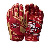 Wilson Gloves NFL TEAM SUPER GRIP, One size fits all for teenagers, Silicone/Stretch Lycra
