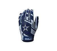 Wilson Gloves NFL TEAM SUPER GRIP, One size fits all for teenagers, Silicone/Stretch Lycra, Dallas