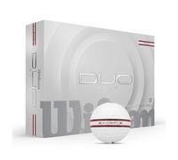 Wilson Golf Duo Soft TRK 360 Golf Balls - White (Black / Red Track)