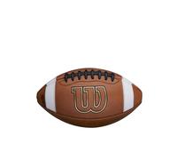 WILSON GST Leather Game Football - Brown, Pee Wee Size