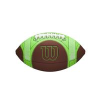 WILSON GST SpeedSkin Hylite Football - Brown/Green, Junior Size