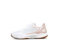 Wilson Hurakn Lite Women's Padel Shoe, White/Cameo Rose/Gum1a, Size 6