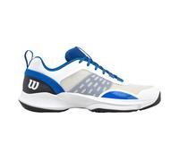Wilson Hurakn Pro V2 Men's Padel Shoes, Confident Fit, Dynamic Frame, Airy Design, Soft Cushioning, Side Stability, Colour: White/Deja Vu Blue/Black, Size: 6 1/2