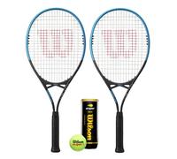 Wilson Hyper Control Adult Racket (Various Bundle Options) (Twin Racket Set & Tennis Balls)