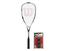 Wilson Hyper Hammer 120 Blue Squash Racket (Bundles Available) (Racket & Progress (Red Dot) Balls)