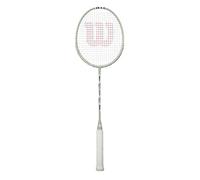 Wilson Impact Badminton Racket, Made with a Fused Composite Frame and Graphite Shaft, For Power and Performance, Comes Pre-Strung, Colour: Grey, White, Size: 3