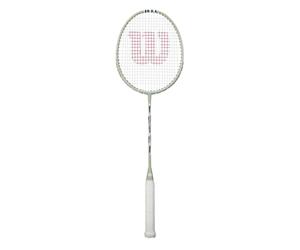 Wilson Impact Badminton Racket, Made with a Fused Composite Frame and Graphite Shaft, For Power and Performance, Comes Pre-Strung, Colour: Grey, White, Size: 2