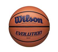 Wilson Indoor Basketball, Sports Flooring, Granular, PVC or Linoleum Floors, Size 6, For ages 6-12, Evolution Game Ball, Orange, WTB0516