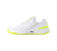 Wilson Intrigue Pro Oz Women's Tennis Shoes, Provide Confident Stability and Arch Support, with a Secure Heel Fit and Lightweight Breathability, Colour: White/Safety Yellow/Navy Blazer, Size: 3.5