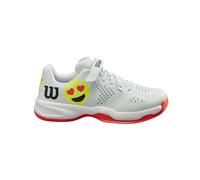 Wilson KAOS Emo Kid Tennis Shoe, Kids, Size 11.5K, Opal Blue/White/Neon Flame