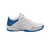 Wilson KAOS Stroke 2.0 Tennis Shoe, Men's, Size 13 1/2, White/Deja Vu Blue/Wilson Red