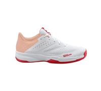 Wilson Kaos Stroke 2.0 Women's Tennis Shoe, Size 5.5, White/Peach Parfait/Infrared