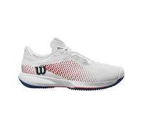 Wilson KAOS Swift 1.5 Tennis Shoe, Men's, Size 6.5, White/Deja Vu Blue/Wilson Red