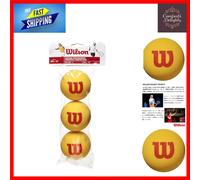 Wilson Kid's Yellow/Red Foam Tennis Balls - Pack of 3 for Safeguarding Play