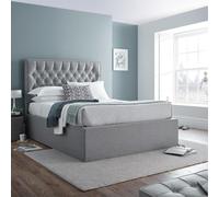 Wilson - King Size - Ottoman Bed - Grey - Fabric - 5ft - Happy Beds