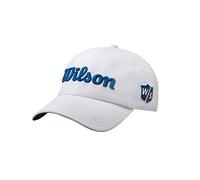 Wilson Men's Golf Cap, PRO TOUR, Polyester, White/Blue, One size fits all, WGH7000056