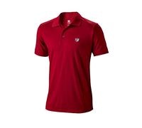 Wilson Men's Golf Sport Polo Shirt, PERFORMANCE POLO, Polyester, Wilson Red, Size: L, WGA700303