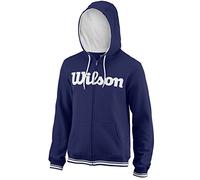 Wilson Men's Hooded Sweatshirt, M TEAM SCRIPT FZ HOODY, Cotton/Polyester
