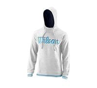 Wilson Men's Hoodie, CHI SCRIPT PO HOODY, Cotton, Grey (White Heather), Size XXL, WRA791101XX