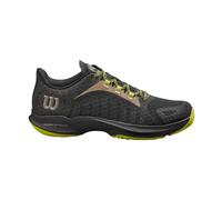 Wilson Men's Hurakn Pro Padel Shoes, Black/Lime Green/Falcon, 12.5 UK