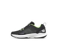 Wilson Men's Hurakn Pro V2 Padel Shoes, Black/White/Green Gecko, 9 UK